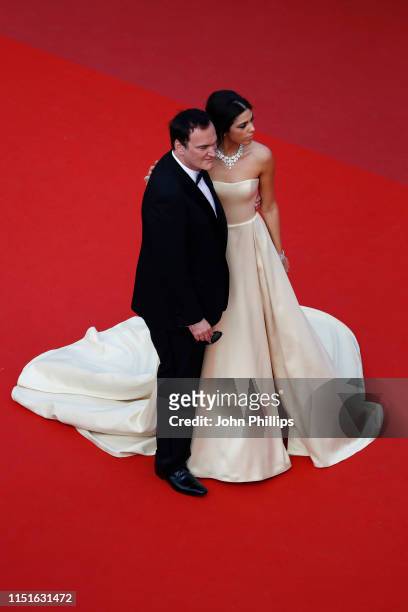 Quentin Tarantino and Daniella Tarantino attend the closing ceremony screening of "The Specials" during the 72nd annual Cannes Film Festival on May...