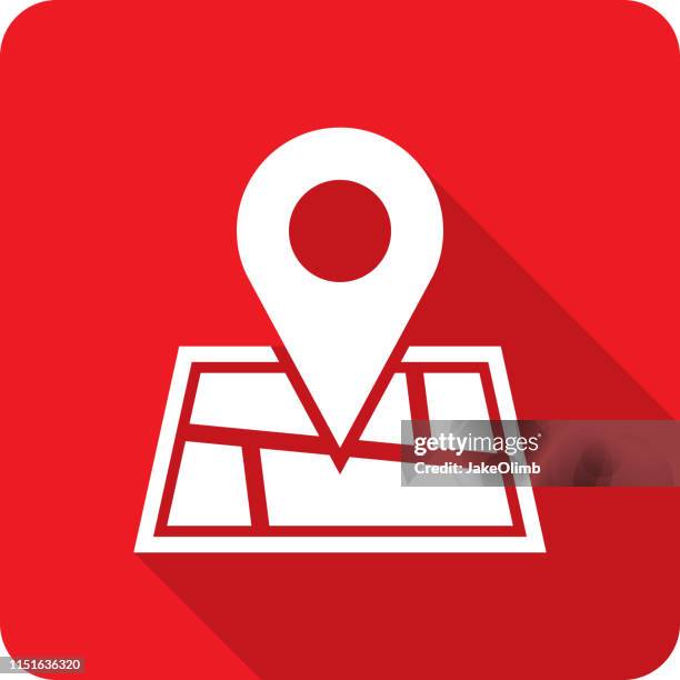 map location icon silhouette - work placement stock illustrations