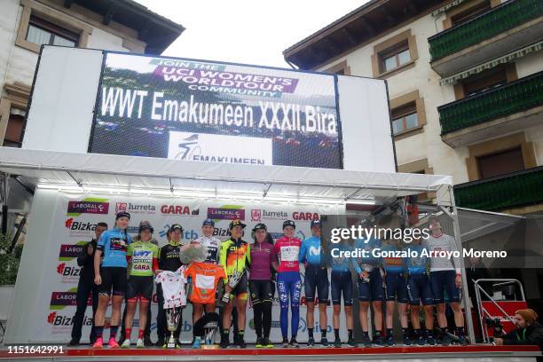 Podium / Tanja Erath of Germany and Team Canyon SRAM Racing Blue Intermediated Sprint Jersey / Ane Santesteban of Spain and WNT Rotor Pro Cycling...