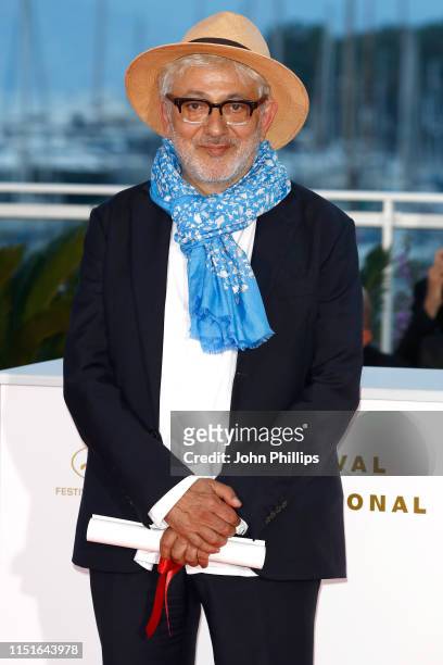 Elia Suleiman, winner of the Special Mention award for his film "It Must Be Heaven" poses at the winner photocall during the 72nd annual Cannes Film...