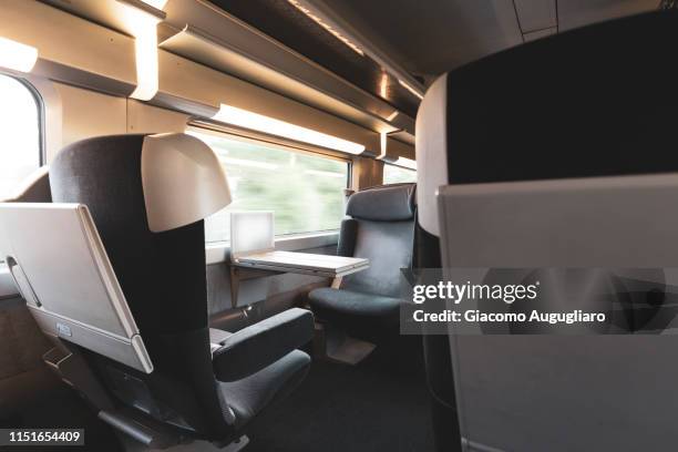 tgv train seats, paris, france, europe - tgv stock pictures, royalty-free photos & images