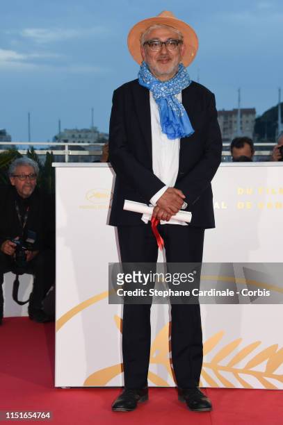 Elia Suleiman, winner of the Special Mention award for his film "It Must Be Heaven" poses at the photocall for Palme D'Or Winner during the 72nd...