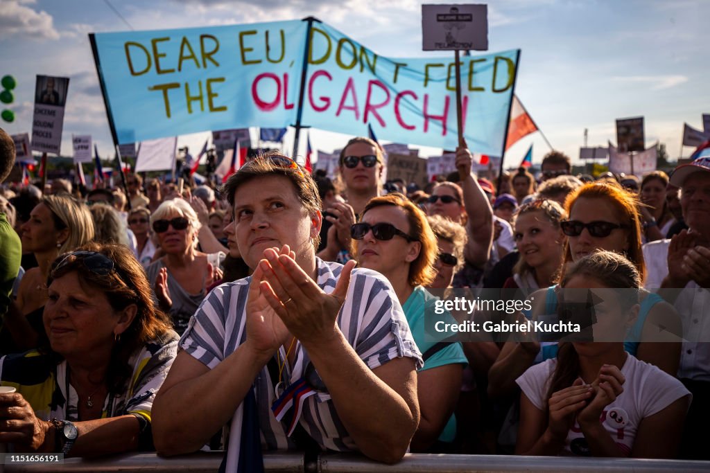 Thousands Attend Anti-Government Protests In Prague