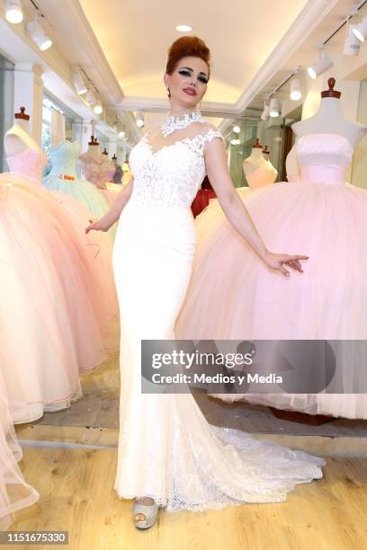 Carmen Campuzano during a performance as part of an event at the Rafael Hernandez' Store on May 25, 2019 in Mexico City, Mexico.