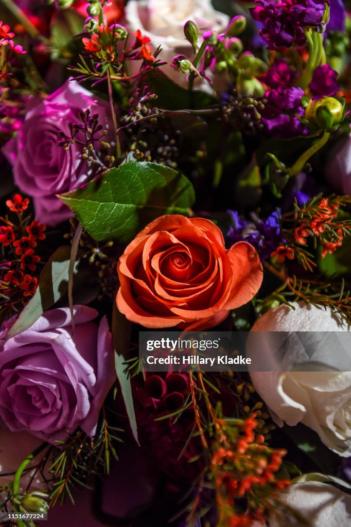 Mutli Color Rose Bouquet Of Multi Colored Roses High-Res Stock Photo - Getty Images