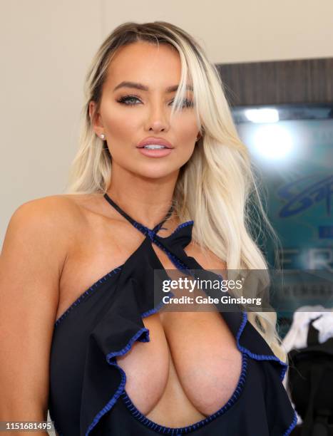 Model/actress Lindsey Pelas hosts a pool party at Sapphire Pool & Day Club on May 25, 2019 in Las Vegas, Nevada.