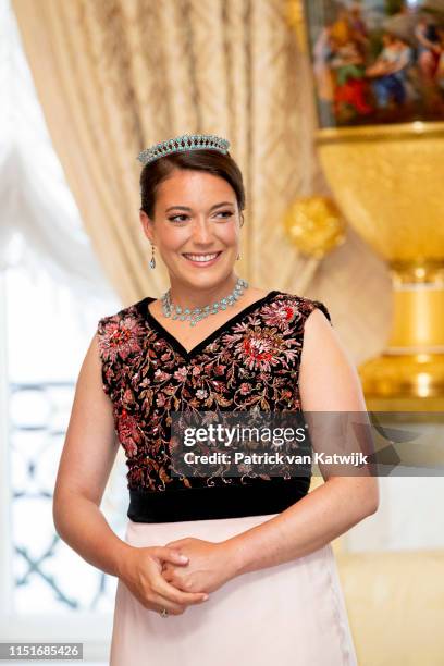 Princess Alexandra of Luxembourg during the reception at the Grand Ducal Palace on the National Day on June 23, 2019 in Luxembourg, Luxembourg.