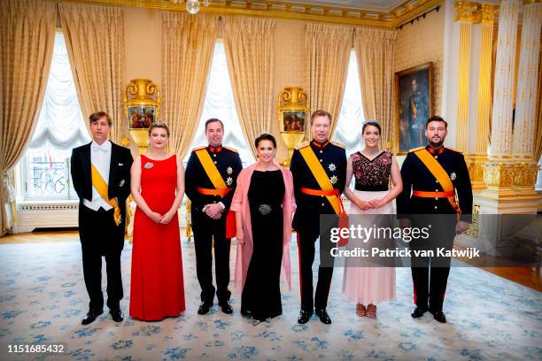 Prince Louis of Luxembourg, Hereditary Grand Duchess Stephanie of Luxembourg, Hereditary Grand Duke Guillaumeof Luxembourg, Grand Duchess Maria...