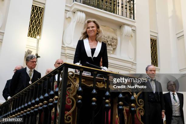 Alicia Koplowitz during the entrance ceremony at the San Fernando Royal Academy of Fine Arts of Dona Alicia Koplowitz in Madrid, in Madrid, Spain, on...