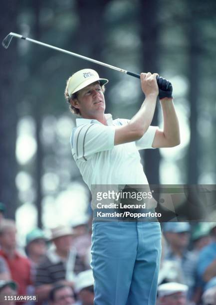 Scottish golfer Sandy Lyle in action during the US Masters Golf Tournament at the Augusta National Golf Club in Georgia, circa April 1985.
