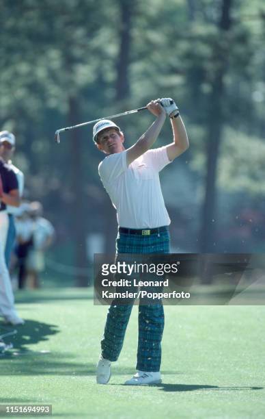 Scottish golfer Sandy Lyle enroute to winning the US Masters Golf Tournament at the Augusta National Golf Club in Georgia, circa April 1988.