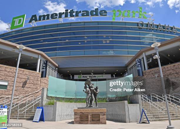 General view of TD Ameritrade Park Omaha, prior to game one of the College World Series Championship Series between Michigan and Vanderbilt on June...