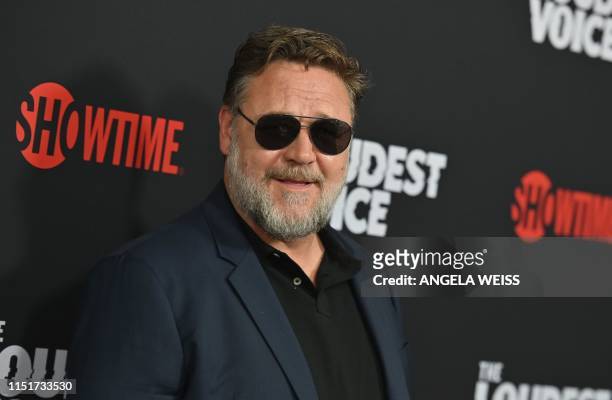 New Zealand actor Russell Crowe attends the Showtime limited series premiere of "The Loudest Voice" at the Paris theatre on June 24, 2019 in New York.