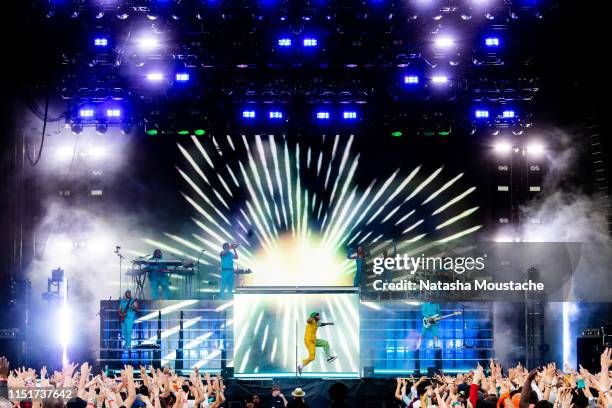 Anderson Paak performs onstage during Day 2 of 2019 Boston Calling Music Festival on May 25, 2019 in Boston, Massachusetts.