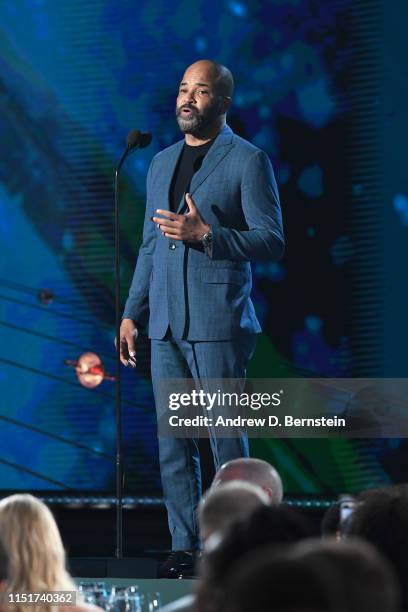 Jeffrey Wright makes an announcement during the 2019 NBA Awards Show on June 24, 2019 at Barker Hangar in Santa Monica, California. NOTE TO USER:...