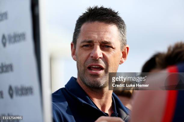 Jade Rawlings coach of Casey during the round eight VFL match between Williamstown and Casey on May 26, 2019 in Melbourne, Australia.