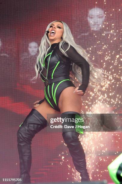 Jesy Nelson of Little Mix performs at the Radio 1 Big Weekend at Stewart Park on May 26, 2019 in Middlesbrough, England.