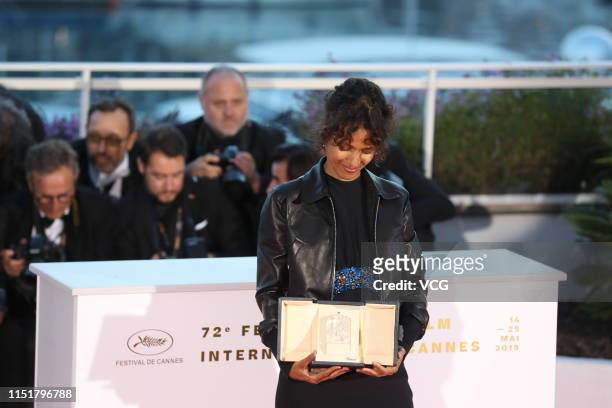 French actress Mati Diop arrives at the red carpet of the closing ceremony during the 72nd annual Cannes Film Festival on May 25, 2019 in Cannes,...
