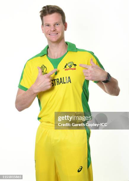 Steven Smith of Australia poses for a portrait prior to the ICC Cricket World Cup 2019 at on May 26, 2019 in Southampton, England.