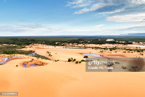 top view of sand dunes in jalapão - tocantins stock pictures, royalty-free photos & images