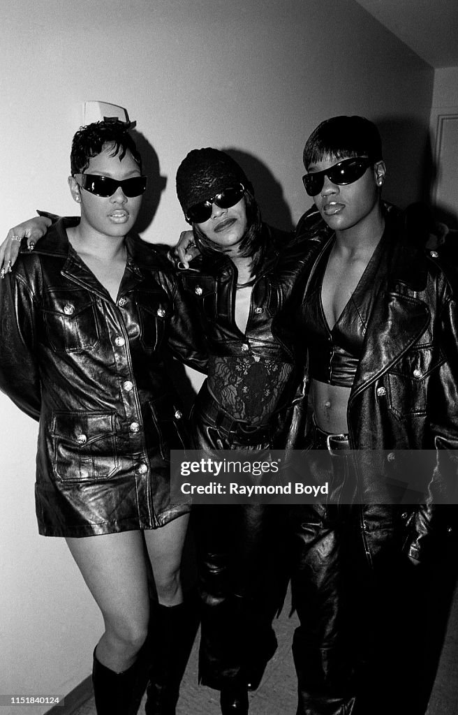 Total Singer Singers Keisha, Kima and Pam from Total poses for photos backstage at ...