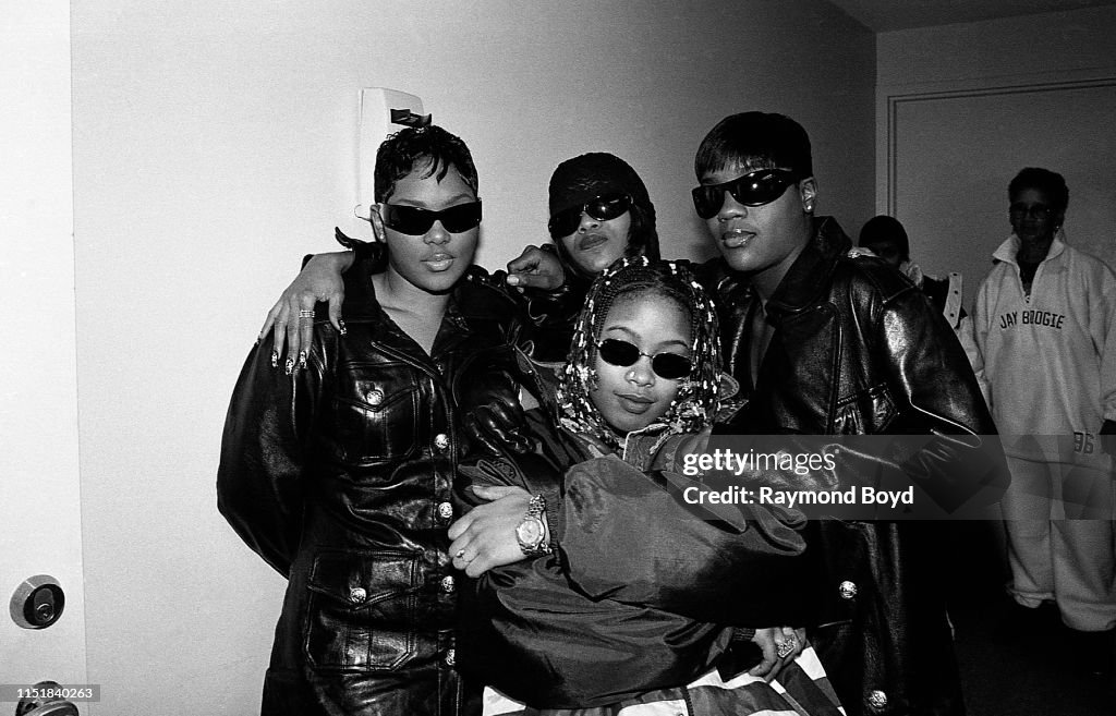 Total Singer Singers Keisha, Kima and Pam from Total poses for photos with rapper ...