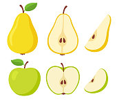 Pear and apple fruit set