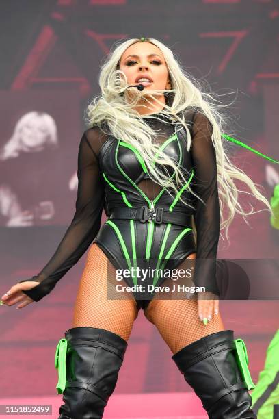 Jesy Nelson of Little Mix performs at the Radio 1 Big Weekend at Stewart Park on May 26, 2019 in Middlesbrough, England.