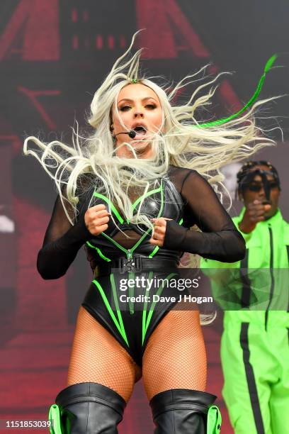 Jesy Nelson of Little Mix performs at the Radio 1 Big Weekend at Stewart Park on May 26, 2019 in Middlesbrough, England.