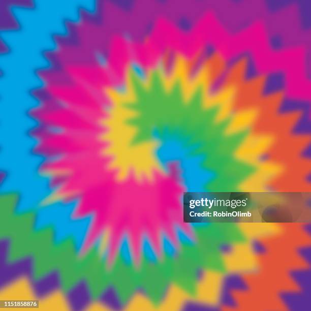 psychedelic tie dye background - psychedelic rock music stock illustrations