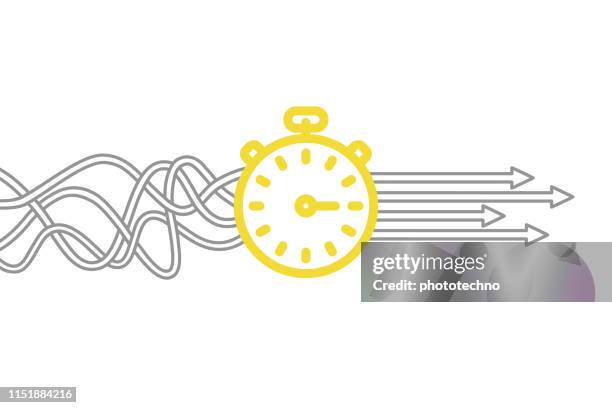 solution concepts with time on white background - people solid background stock illustrations