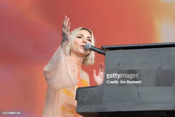 Singer songwriter Skylar Grey performs live on stage during BottleRock at Napa Valley Expo on May 26, 2019 in Napa, California.