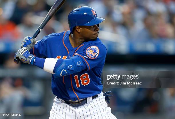 Rajai Davis of the New York Mets in action against the Detroit Tigers at Citi Field on May 24, 2019 in New York City. The Tigers defeated the Mets...