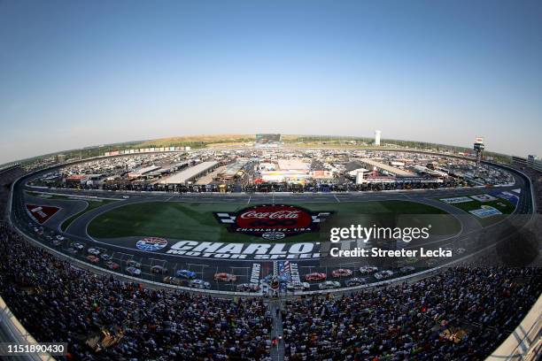 General view of the Monster Energy NASCAR Cup Series Coca-Cola 600 at Charlotte Motor Speedway on May 26, 2019 in Charlotte, North Carolina.