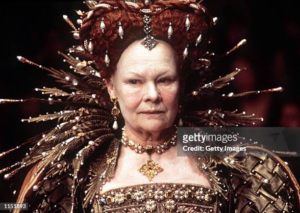 This picture released by Miramax Films shows actress Judy Dench playing Queen Elizabeth I in the film "Shakespeare in Love". Dench has been nominated...