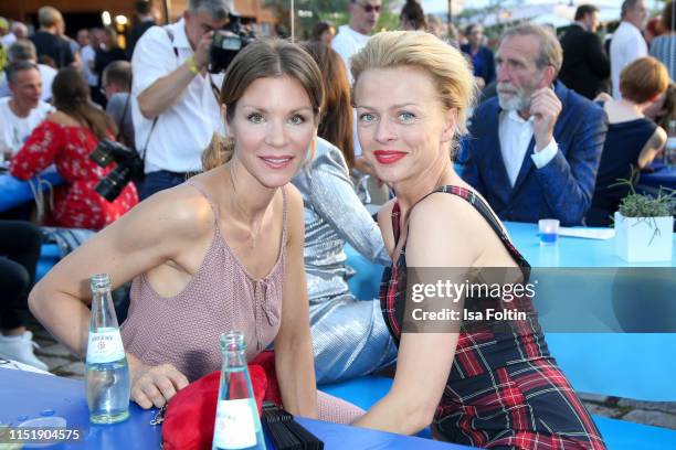 German actress Nina Gnaedig and German actress Isabell Gerschke attends the summer party of the German Producers Alliance on June 25, 2019 in Berlin,...