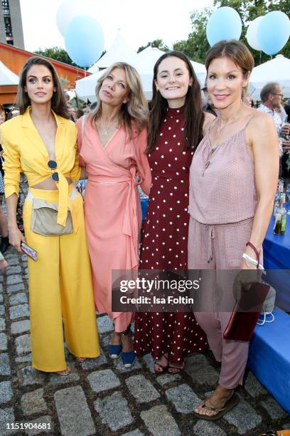 German model and actress Lisa Tomaschewsky, German actress Ursula Karven, German actress Lea van Acken and German actress Nina Gnaedig attend the...