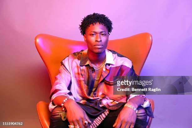Lucky Daye poses for a portrait during the BET Awards 2019 at Microsoft Theater on June 23, 2019 in Los Angeles, California.