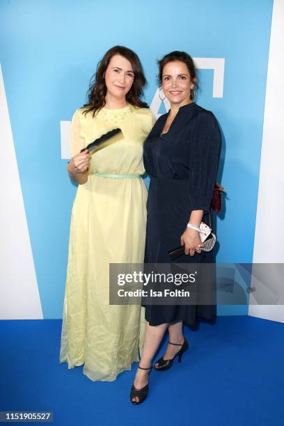 German actress Claudia Mehnert and German actress Rebecca Immanuel attend the summer party of the German Producers Alliance on June 25, 2019 in...