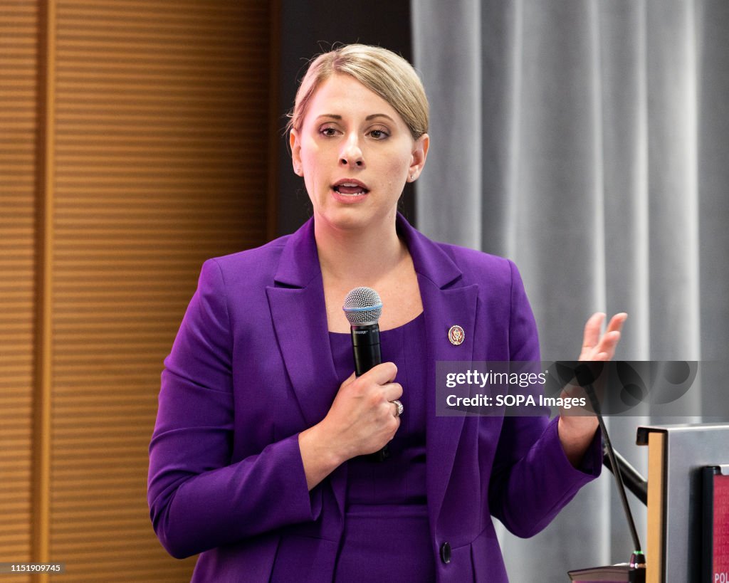 U.S. Representative Katie Hill (D-CA) speaking at the Ignite...