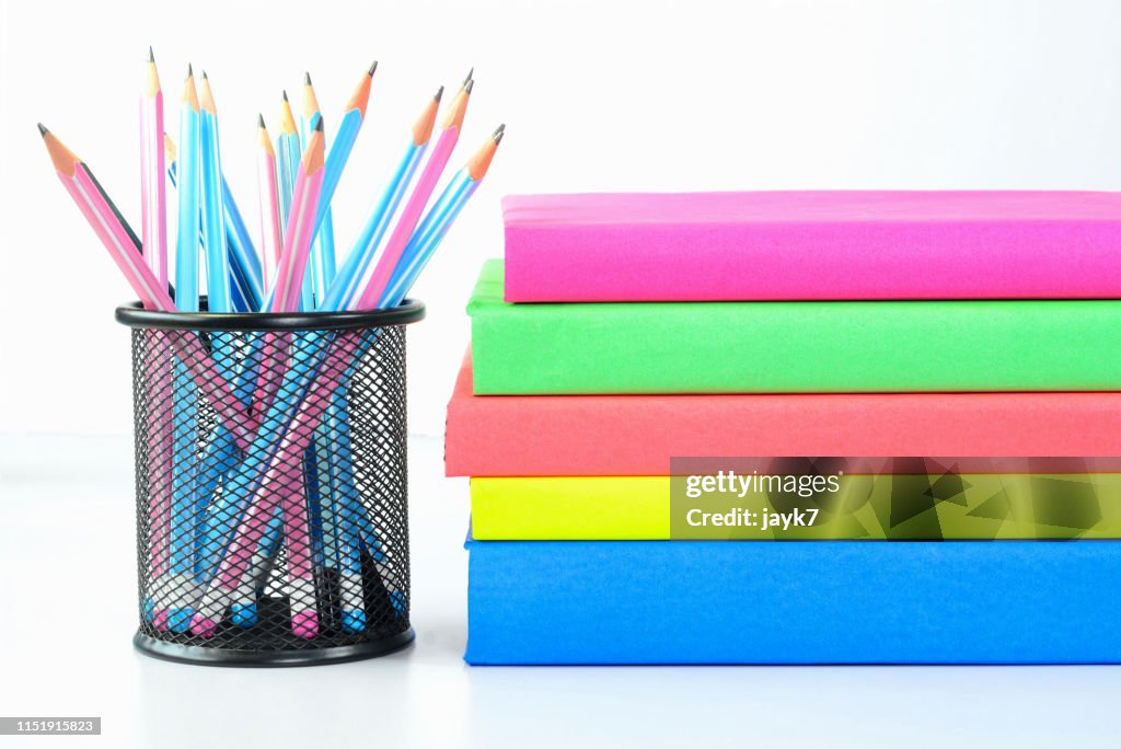 Stacked books