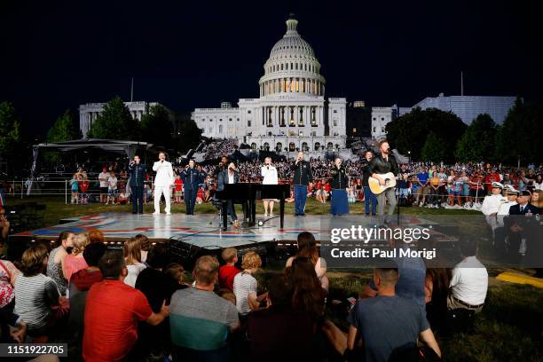 Multi-platinum selling singer, performer and songwriter Gavin DeGraw performs at the 2019 National Memorial Day Concert at U.S. Capitol, West Lawn on...