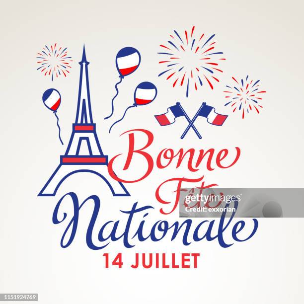 ilustrações de stock, clip art, desenhos animados e ícones de french national day celebration - national holiday
