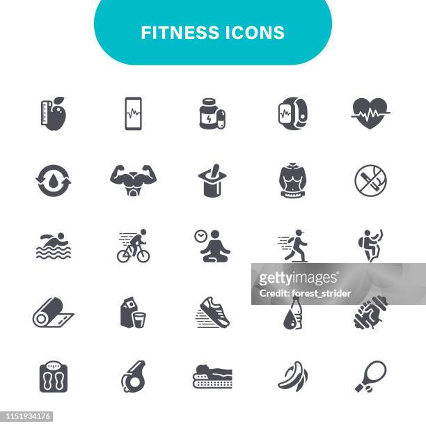 fitness icons - aqua aerobics stock illustrations