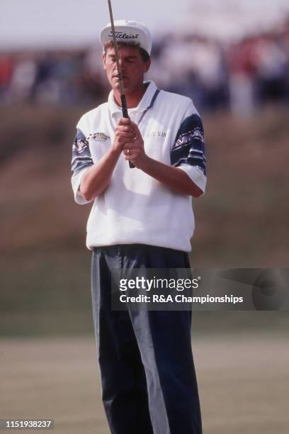 Jesper Parnevik of Sweden reacts during The 123rd Open Championship held on the Ailsa Course at Turnberry from July 14-17,1994 in Turnberry, Scotland.