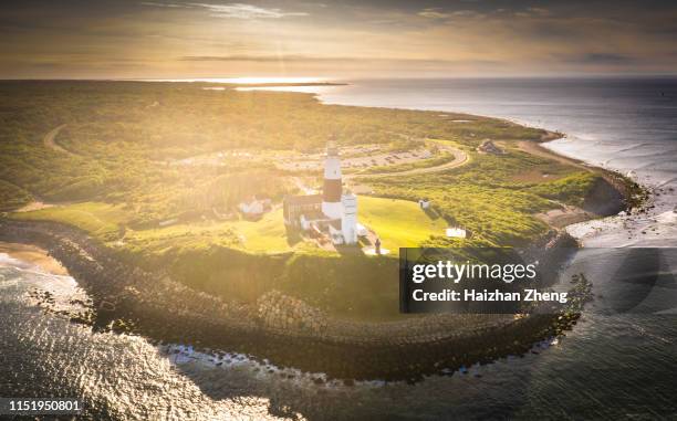 montauk lighthouse and harbour - the hamptons stock pictures, royalty-free photos & images