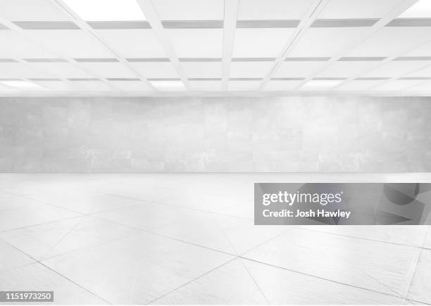 futuristic empty room, 3d rendering - tile showroom stock pictures, royalty-free photos & images