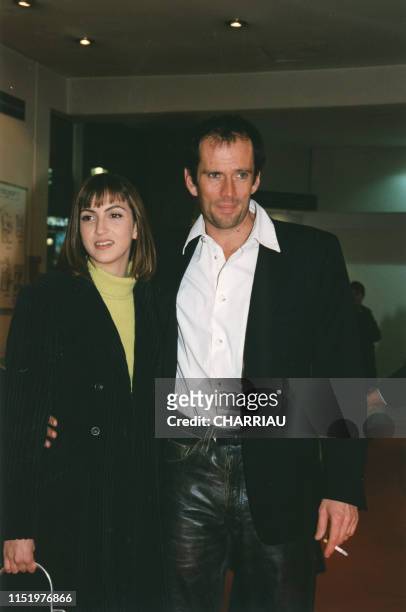 Christian Vadim et sa femme Caroline Bufalini à Paris le 3 février 1998, France.