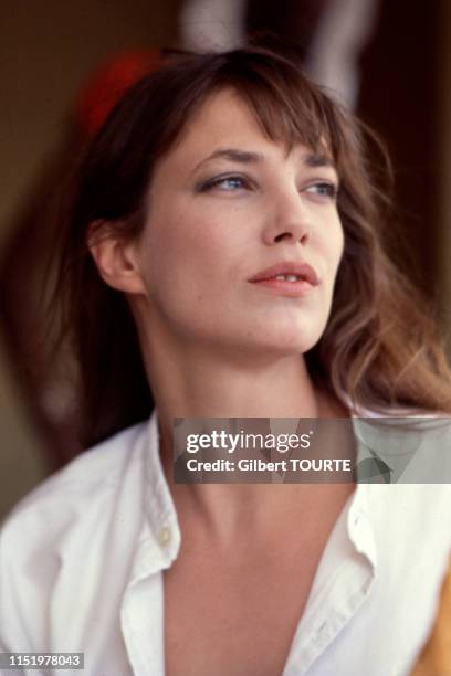 Portrait de l'actrice et chanteuse Jane Birkin dans les années 80, France. Circa 1980.