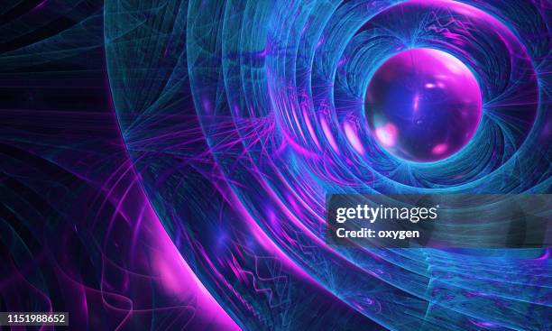 abstract sphere space on rippled background - radiacion electro magnetica fotografías e imágenes de stock